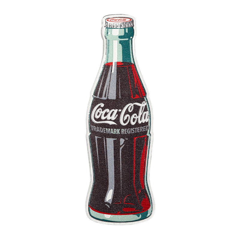 Image pour Pièce d’argent pur de 1 oz en forme de bouteille de Coca-ColaMD et tirelire en forme de machine distributrice en étain à partir de Métaux précieux TD